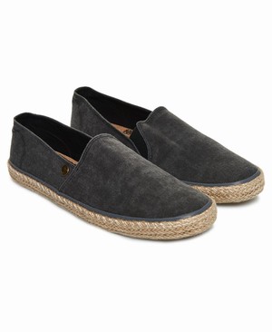 Superdry Adam Espadrilles Férfi Cipő Fekete | QRWJY3482